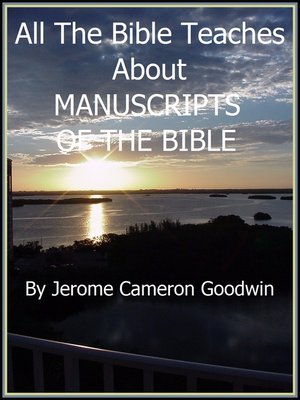 cover image of MANUSCRIPTS OF THE BIBLE
